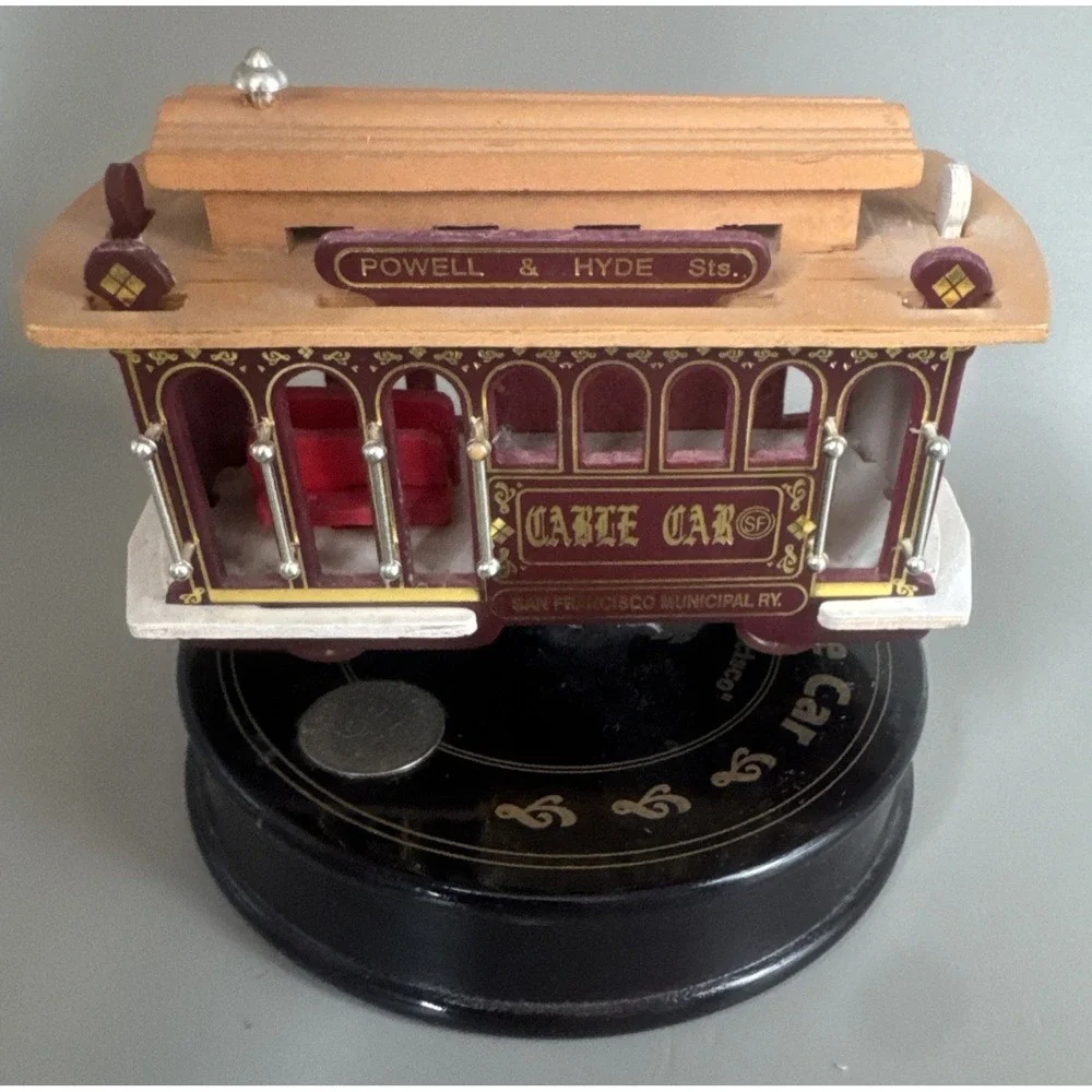 Working I Left My Heart In San Francisco Rotating Cable Car Music Turntable